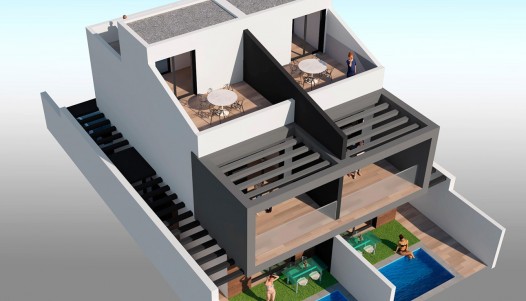 Villa / parhus - New Build - Santiago de la ribera - CBE01-2287